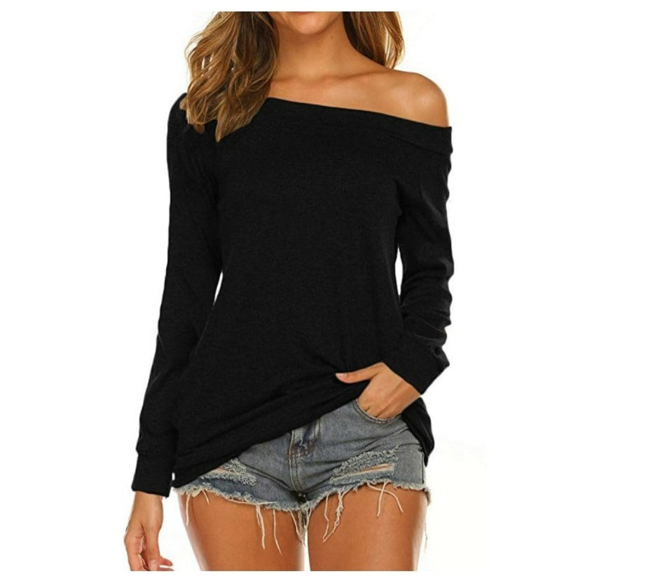 Cassey | Einfaches Langarm-T-Shirt
