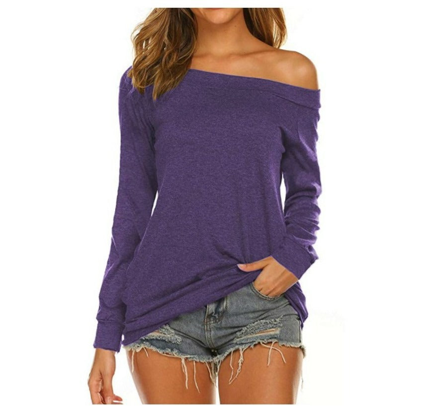 Cassey | Einfaches Langarm-T-Shirt