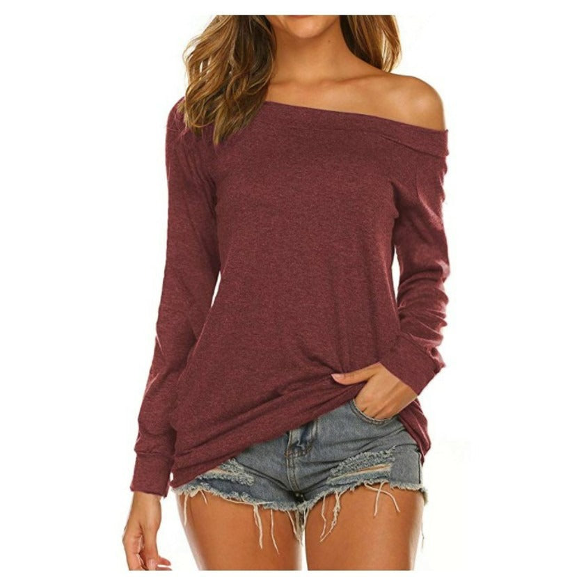 Cassey | Einfaches Langarm-T-Shirt
