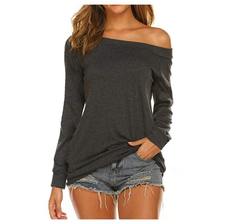 Cassey | Einfaches Langarm-T-Shirt