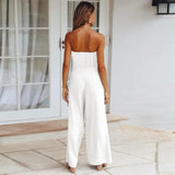 Nia - Trägerloser Weitbein-Jumpsuit