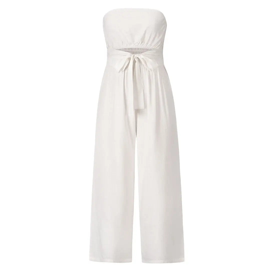 Nia - Trägerloser Weitbein-Jumpsuit