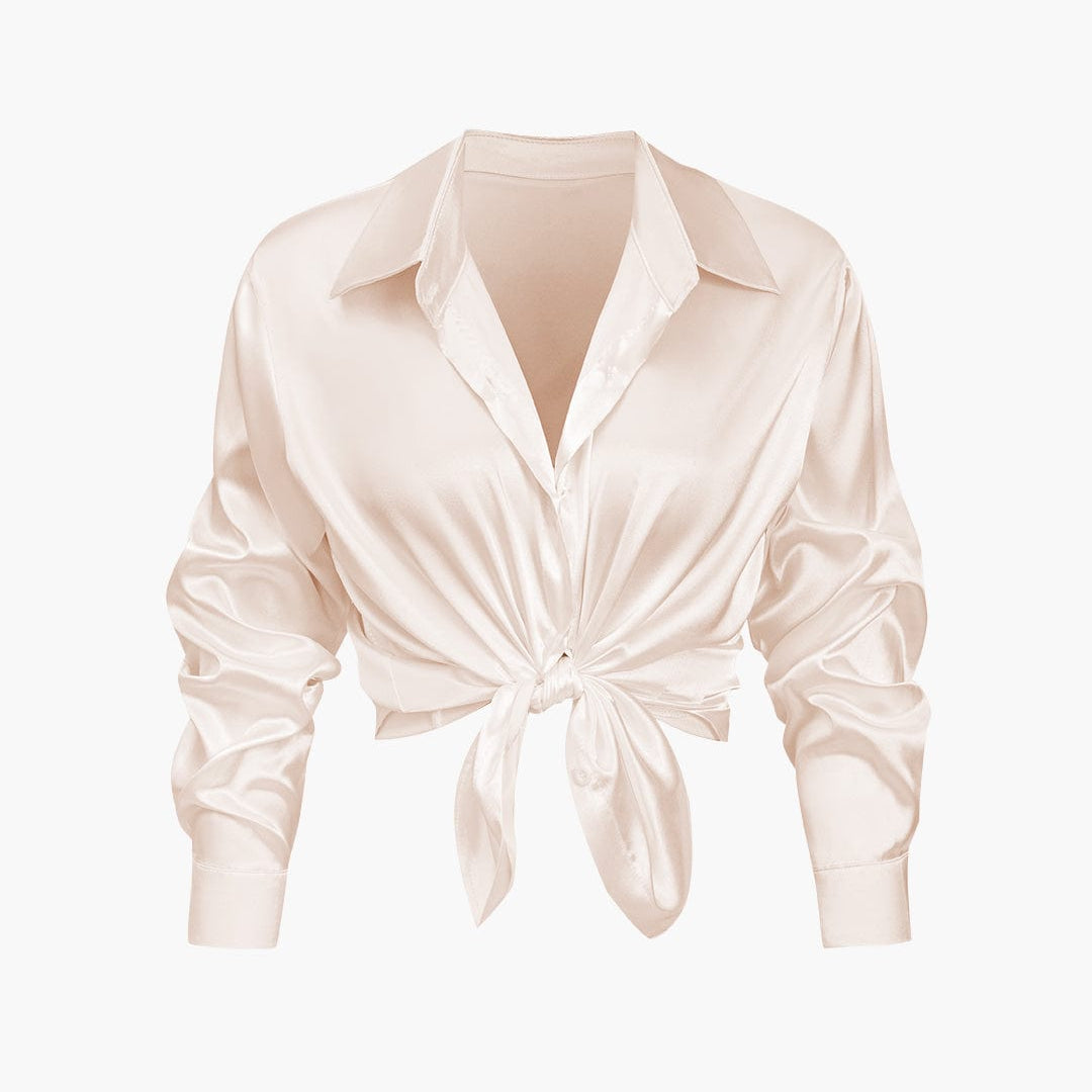 Florentine – Satin Langarmbluse