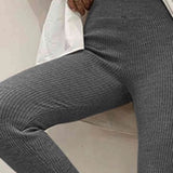Mara – Gerippte Mid-Waist-Leggings