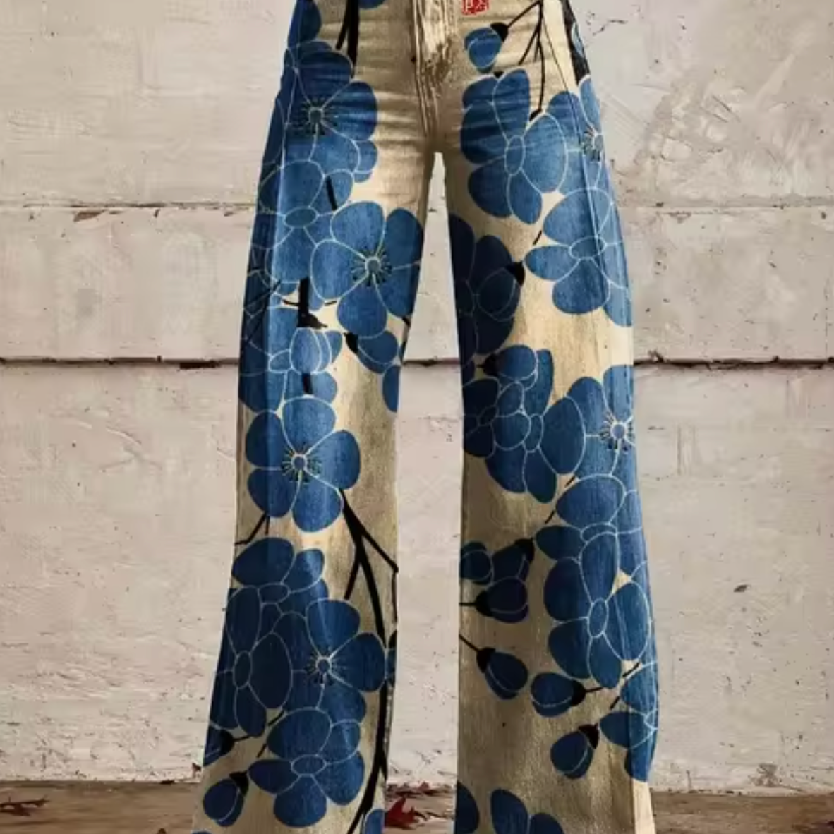 Elora | Stylish Trousers with Vibrant Bird Print