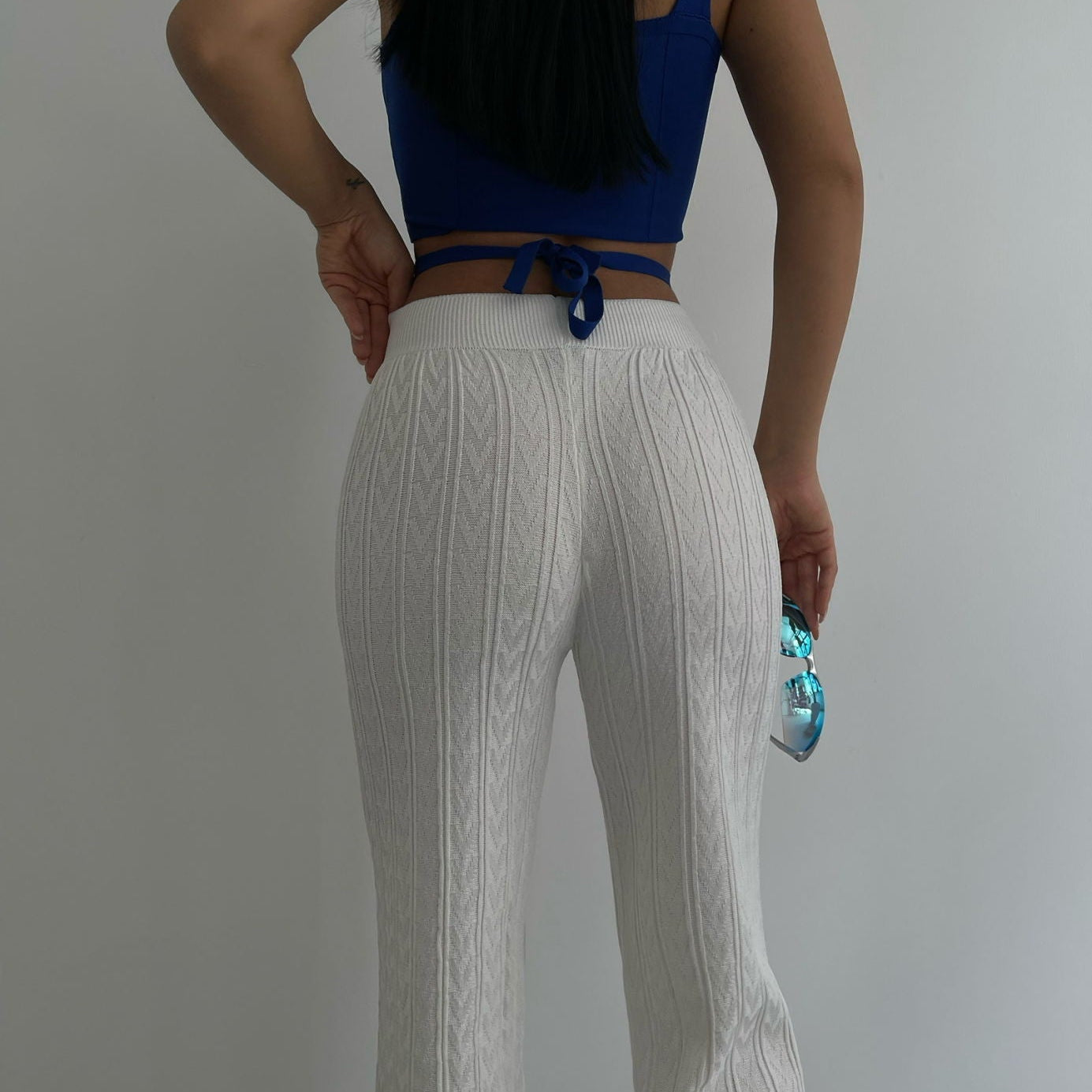 Ella - Weiße Häkelhose