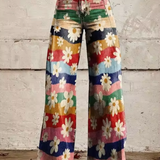 Elora | Stylish Trousers with Vibrant Bird Print