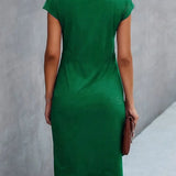 Elegantes – Drapiertes Midikleid