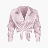 Florentine – Satin Langarmbluse