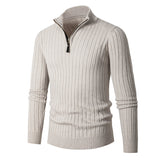 Gerippter – Strickpullover mit Reißverschluss