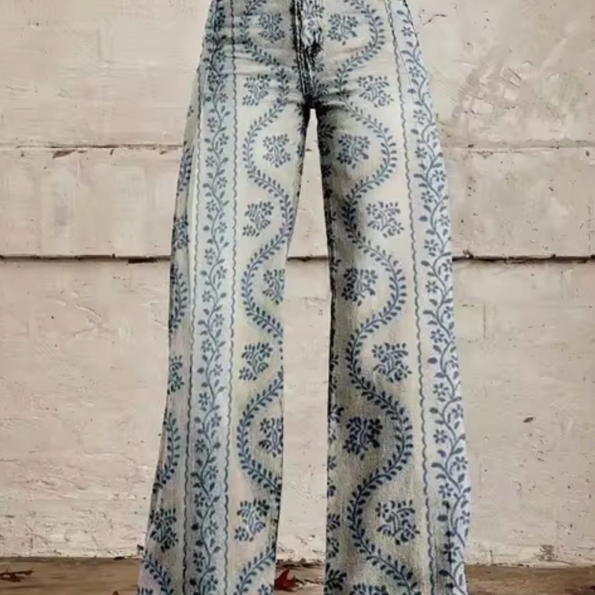 Elora | Stylish Trousers with Vibrant Bird Print