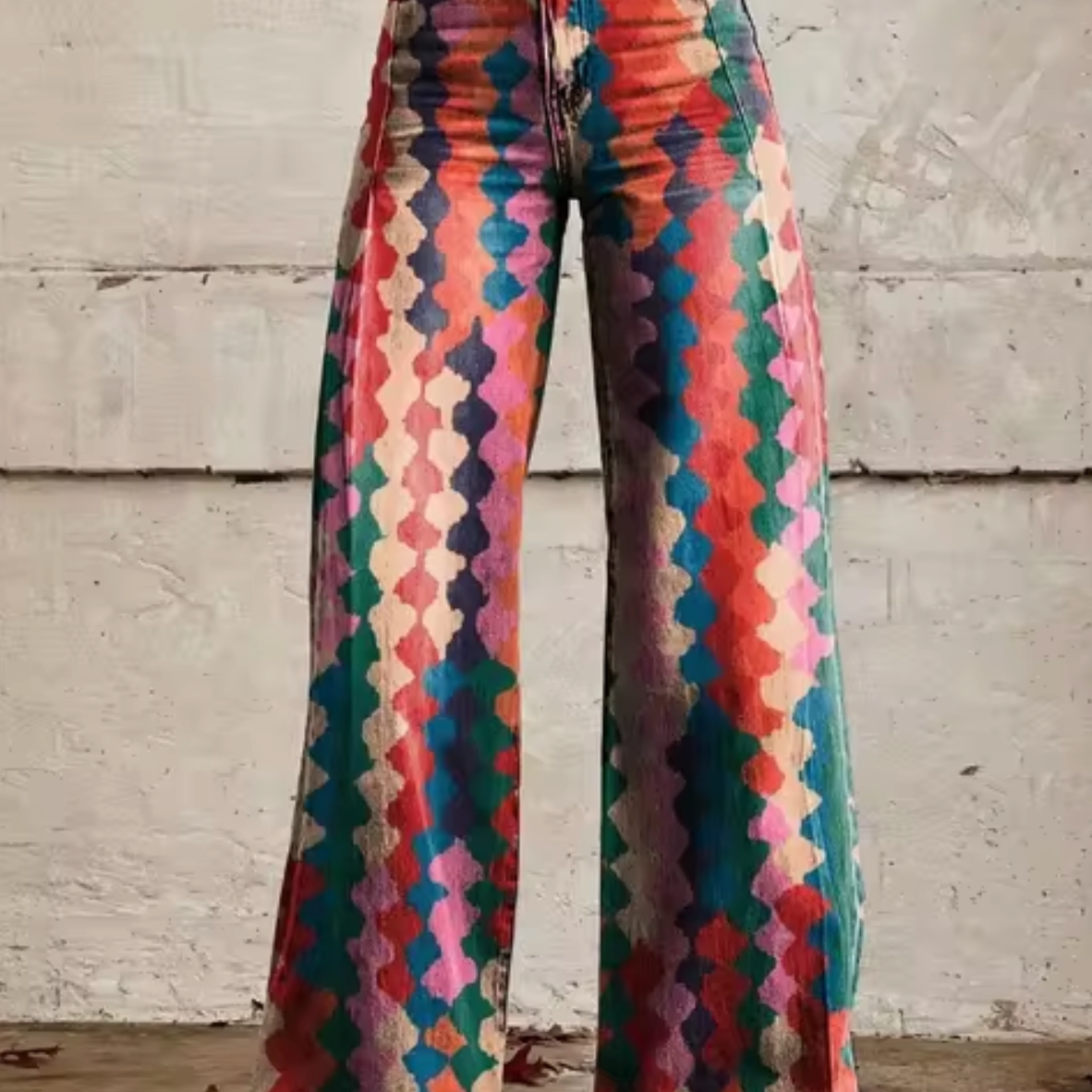 Elora | Stylish Trousers with Vibrant Bird Print