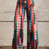 Elora | Stylish Trousers with Vibrant Bird Print
