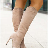 Valentina | Elegante Damen Stiefel aus Wildleder mit High Heel