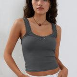 Lea - Ripp-Spitzen-Tanktop