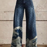 Elora | Stylish Trousers with Vibrant Bird Print
