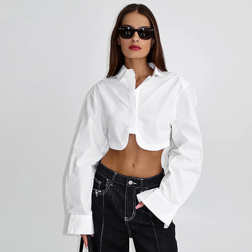 Clyra - Cropped-Bluse Damen