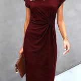 Elegantes – Drapiertes Midikleid