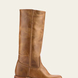 Damen-Lederstiefel im Westernstil mit Blockabsatz