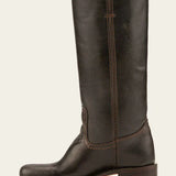 Damen-Lederstiefel im Westernstil mit Blockabsatz