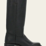 Damen-Lederstiefel im Westernstil mit Blockabsatz