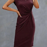 Elegantes – Drapiertes Midikleid