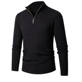 Gerippter – Strickpullover mit Reißverschluss