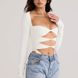 Margot – Langarm Crop-Top Damen