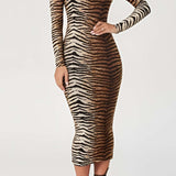 Leona – Midikleid mit Leopardenmuster