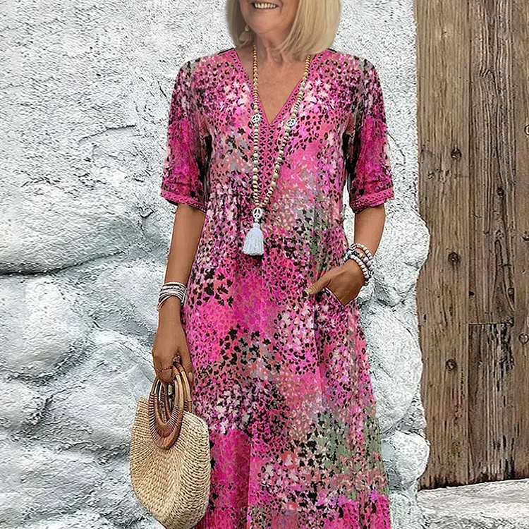 LivaWear – Damen Sommerkleid V-Ausschnitt