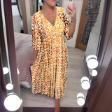 BohoVista – Maxikleid mit V-Ausschnitt und Muster