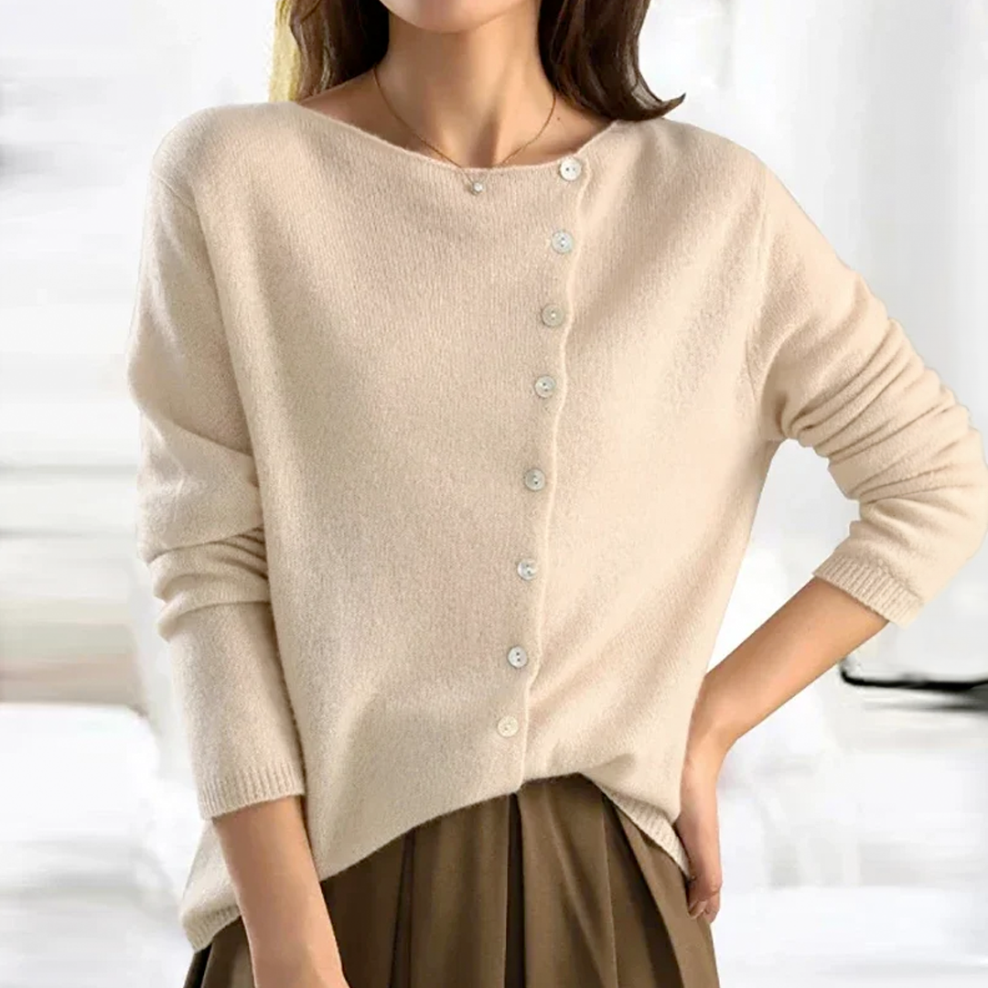 DENISE | Damen Weste mit Knöpfen – Warm und Stilvoll
