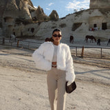 Teddyjacke - Taillenkurze Fleecejacke