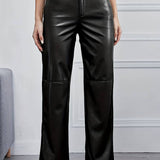 Alexwear – Damen Schlaghose aus Kunstleder