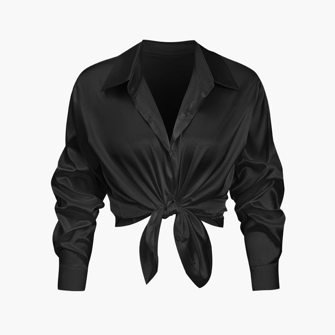 Florentine – Satin Langarmbluse