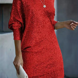 Birgit – Schulterfreies Paillettenkleid