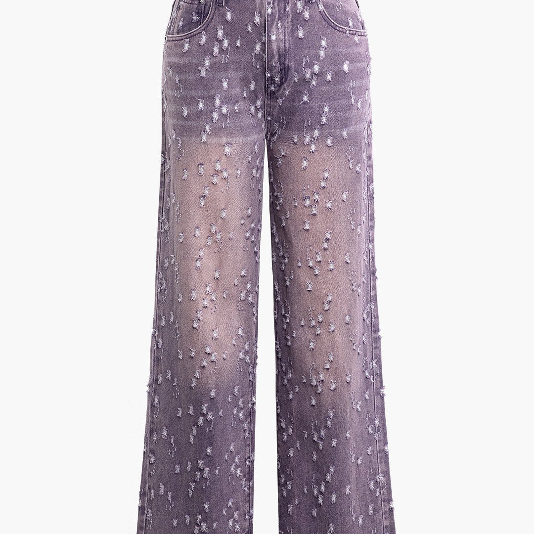 Karoline – Verwaschene Weitbein-Jeans