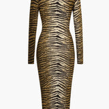 Leona – Midikleid mit Leopardenmuster
