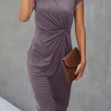 Elegantes – Drapiertes Midikleid