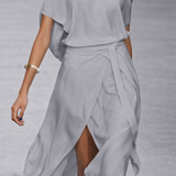 Ruby | Entspanntes schulterfreies Midikleid