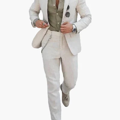 Herren Slim Fit Sommeranzug – Ideal für Hochzeiten, Feiern und besondere Anlässe