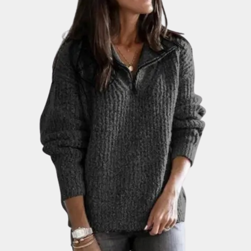 Adrianna - Damen Halb-Zip Pullover