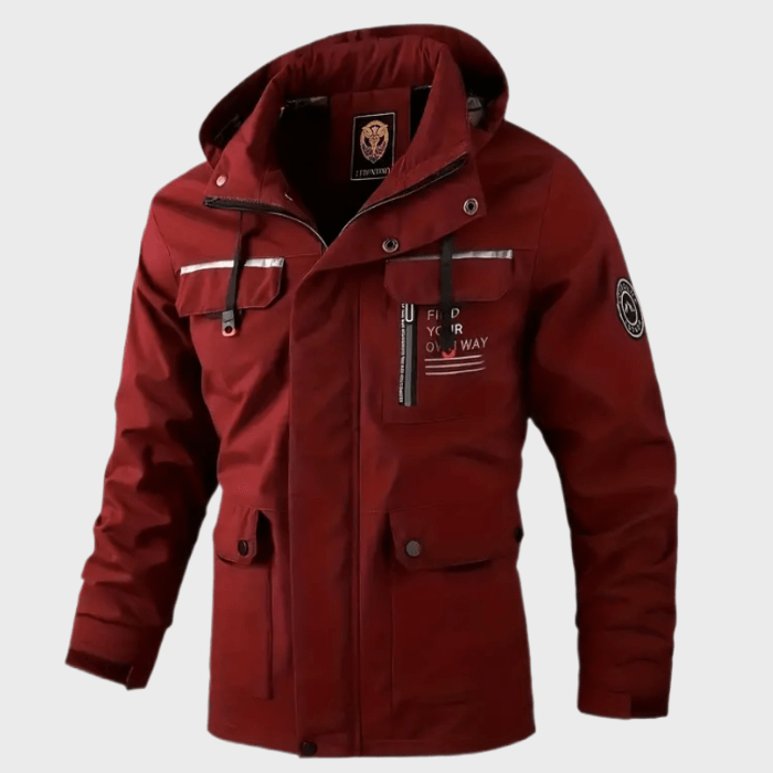 Herren Winterjacke mit Print