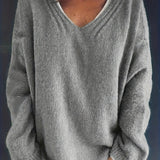 Freya – V-Ausschnitt Strickpullover