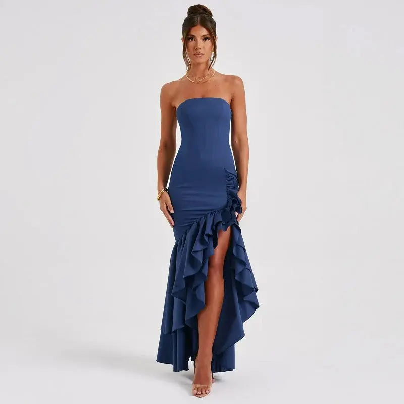 Lina – Schulterfreies Maxikleid