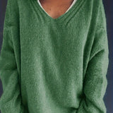 Freya – V-Ausschnitt Strickpullover