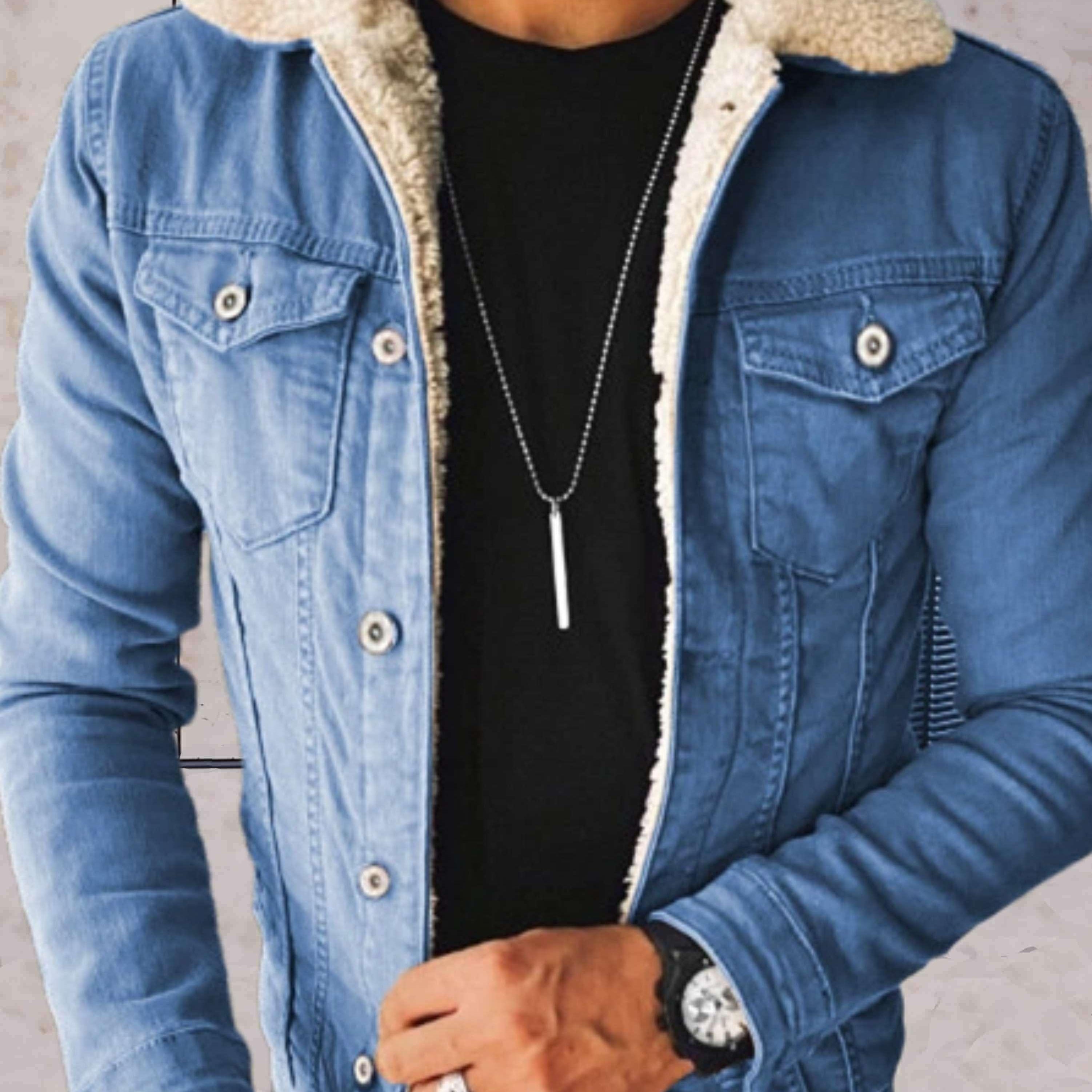 Warmer - Herren Jeansjacke