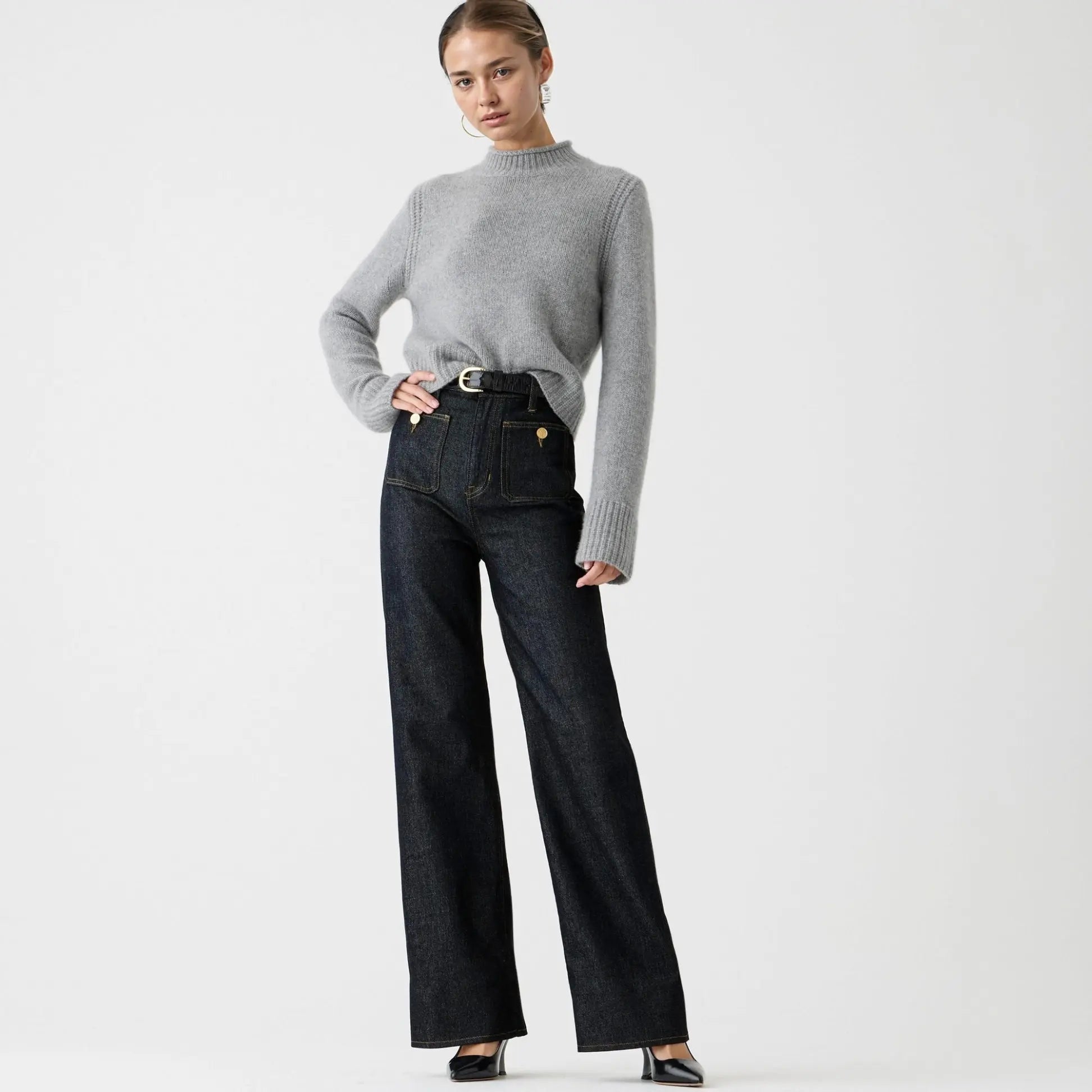 Damenjeans mit weitem Bein – Jolly Jive