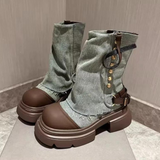 Keona - Damen Denim Winterstiefel