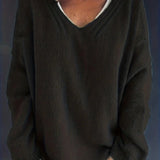 Freya – V-Ausschnitt Strickpullover